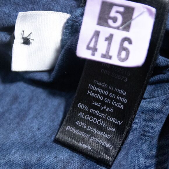 John Varvatos Men's Peace Sign Logo Lightweight Stretch S/S Polo Blue Size Large - Picture 5 of 6